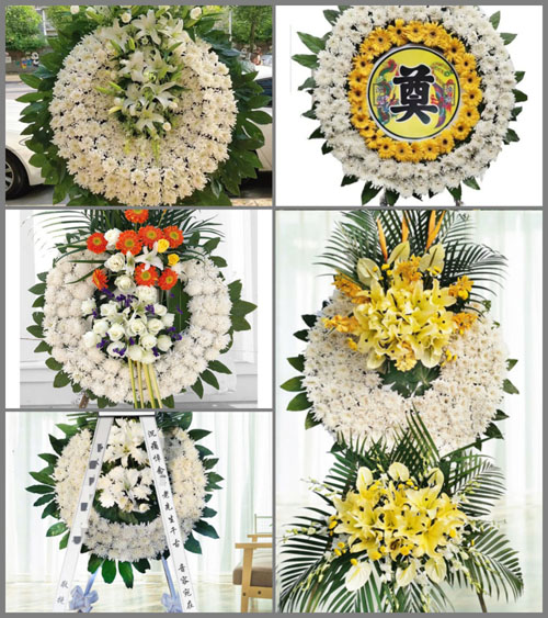 广西梧州长洲区倒水镇花圈速递