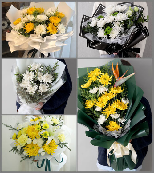 广西梧州长洲区倒水镇白事花束代送